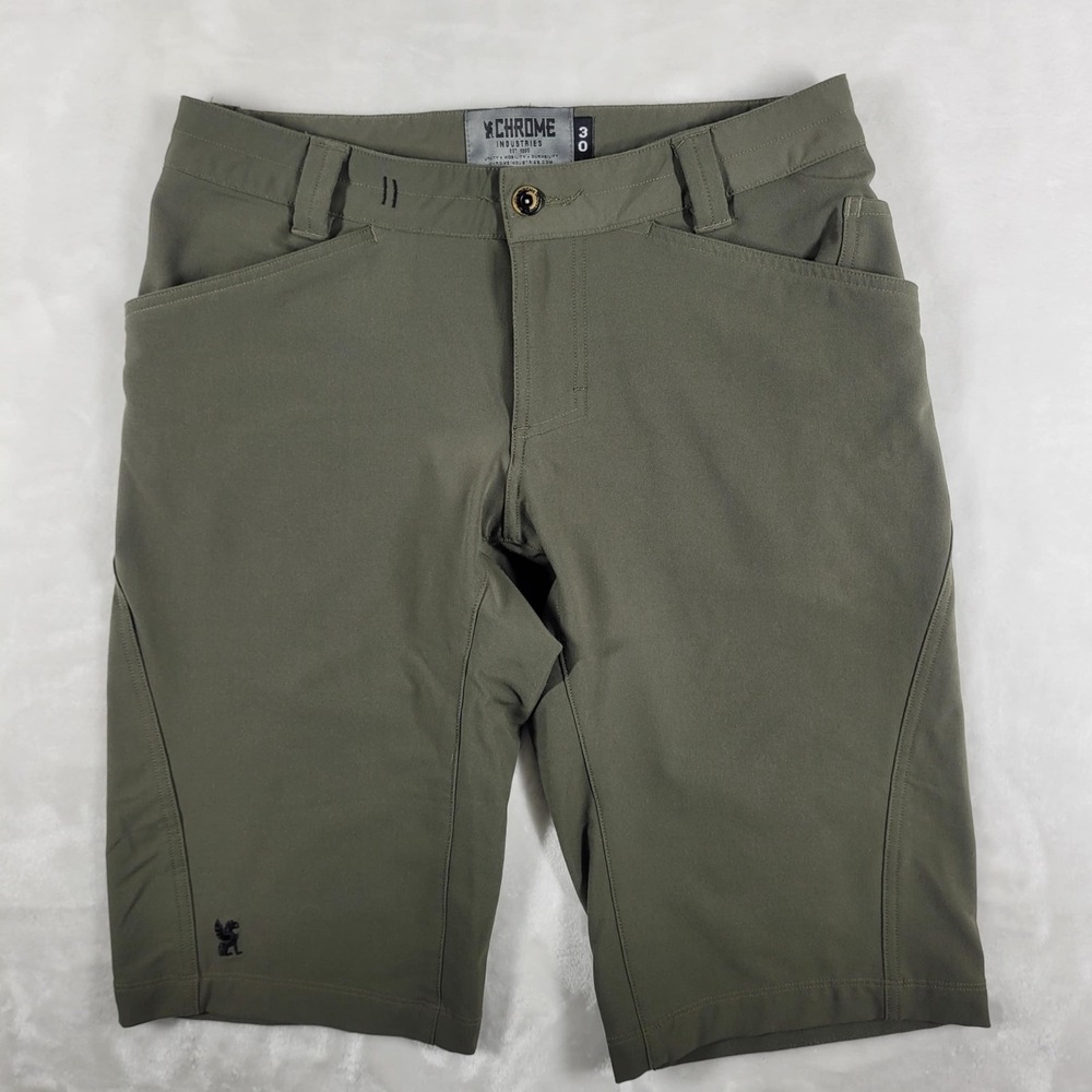 Chrome Industries Shorts Men's 30 Olive Green‎ Cycling Utility Bike Outdoors